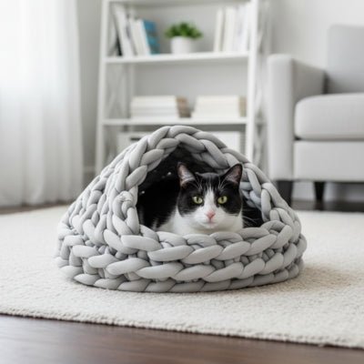 niche pour chat percou variante gris
