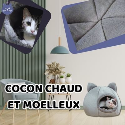 Niche pour chat ultra confortable | ComfyHouse™ - La Guilde des Chats