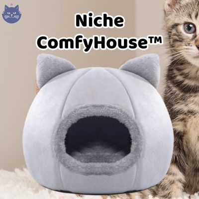 Niche pour chat ultra confortable | ComfyHouse™ - La Guilde des Chats