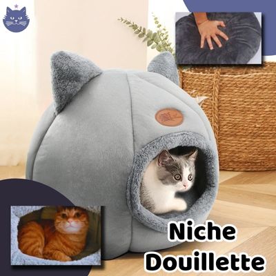 Niche pour chat ultra confortable | ComfyHouse™ - La Guilde des Chats