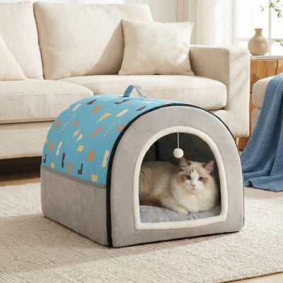 niche pour chats shamid bleu
