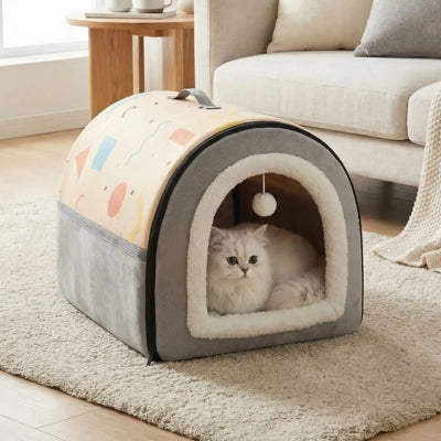 niche pour chats shamid jaune