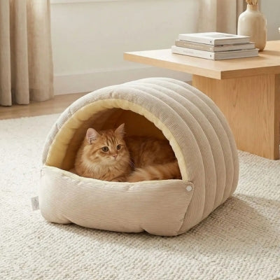niches chat balodi beige avec chat