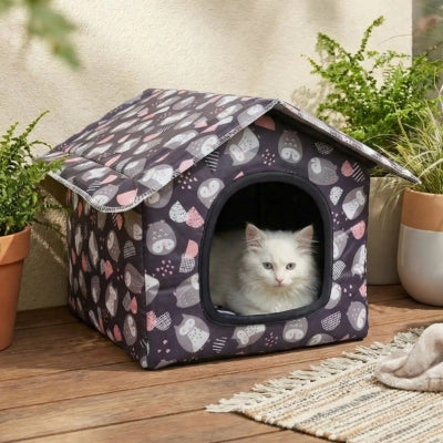 niches exterieures pour chats slodar dans le jardin