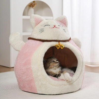 niches pour chat zigal variante rose avec chat