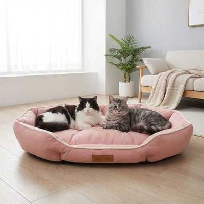 panier grand chat fortal variante rose et deux chats