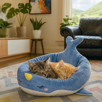 panier original pour chat balicor variante petite avec deux chatons qui dorment
