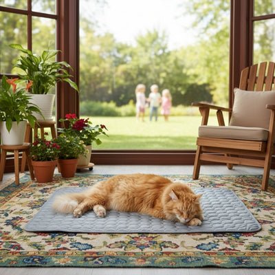 tapis rafraichissant chat blizard gris