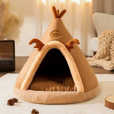 tente-pour-chat-variante-cerf-marron
