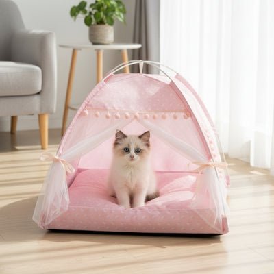 tente pour chaton stelly variante rose