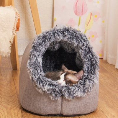 variante cabane pour chat jerpi brun gris