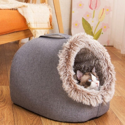 variante cabane pour chat jerpi gris brun