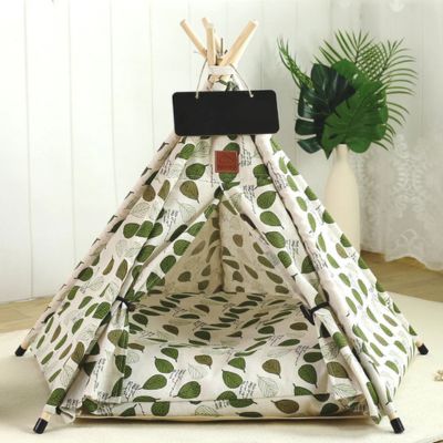 variante du tipi pour chat tichapi feuilles vert