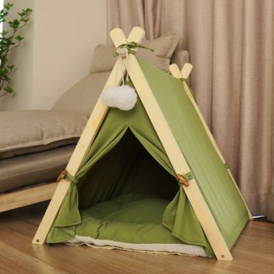 variante vert de la tente pour chats canado