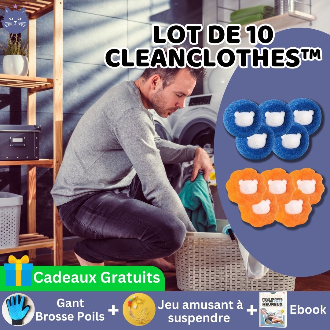 Attrape-poils pour lave linge | CleanClothes™